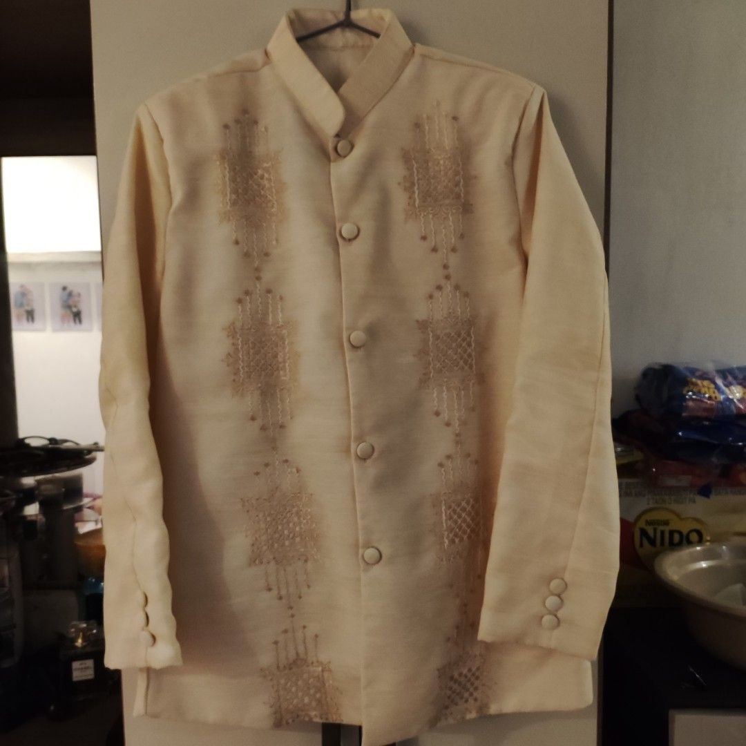 Coat Barong Chinese Collar, Women's Fashion, Dresses & Sets