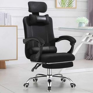 Computer Chair High Back Mesh Office Chair Comfort Reclining Chair With Adjustable Headrest Footrest