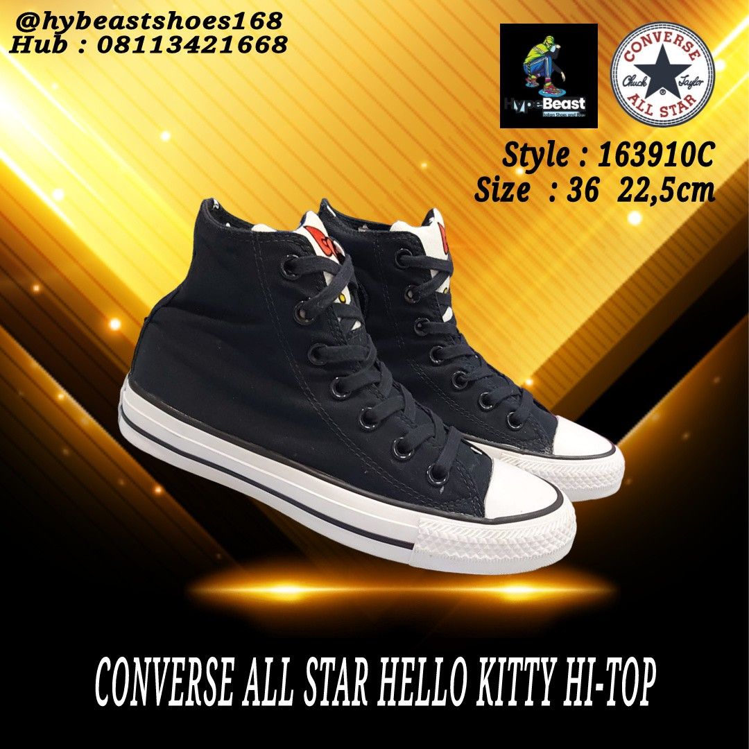 Sepatu Converse X Hello Kitty Chuch Taylor All Star High 63910C size 36