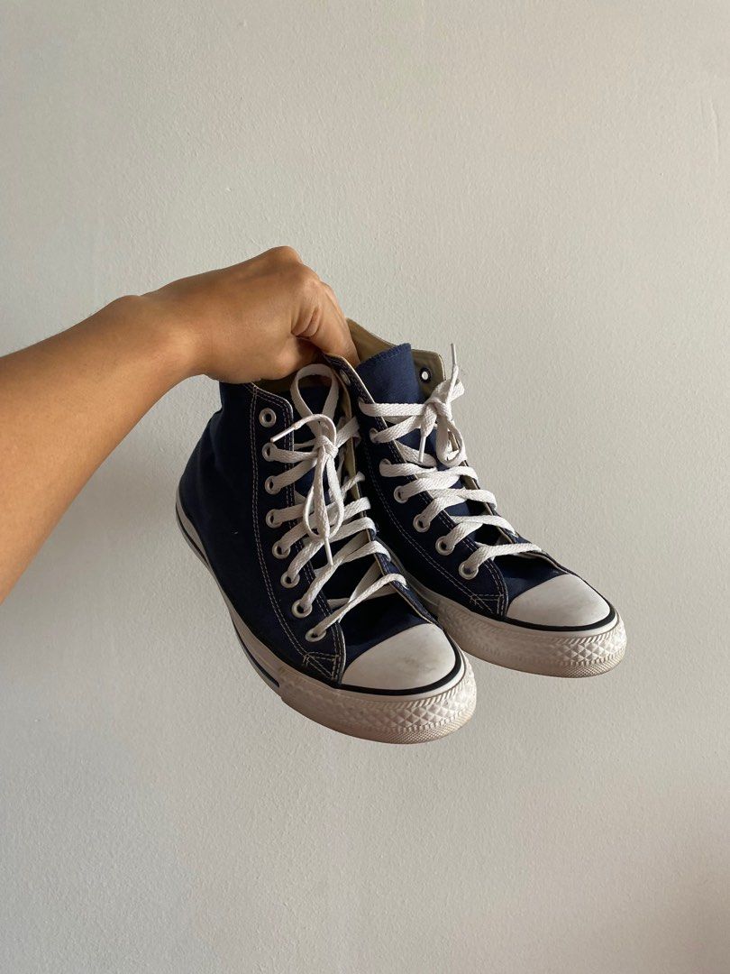 Converse Chuck Taylor High Cut Navy Blue Men s Fashion