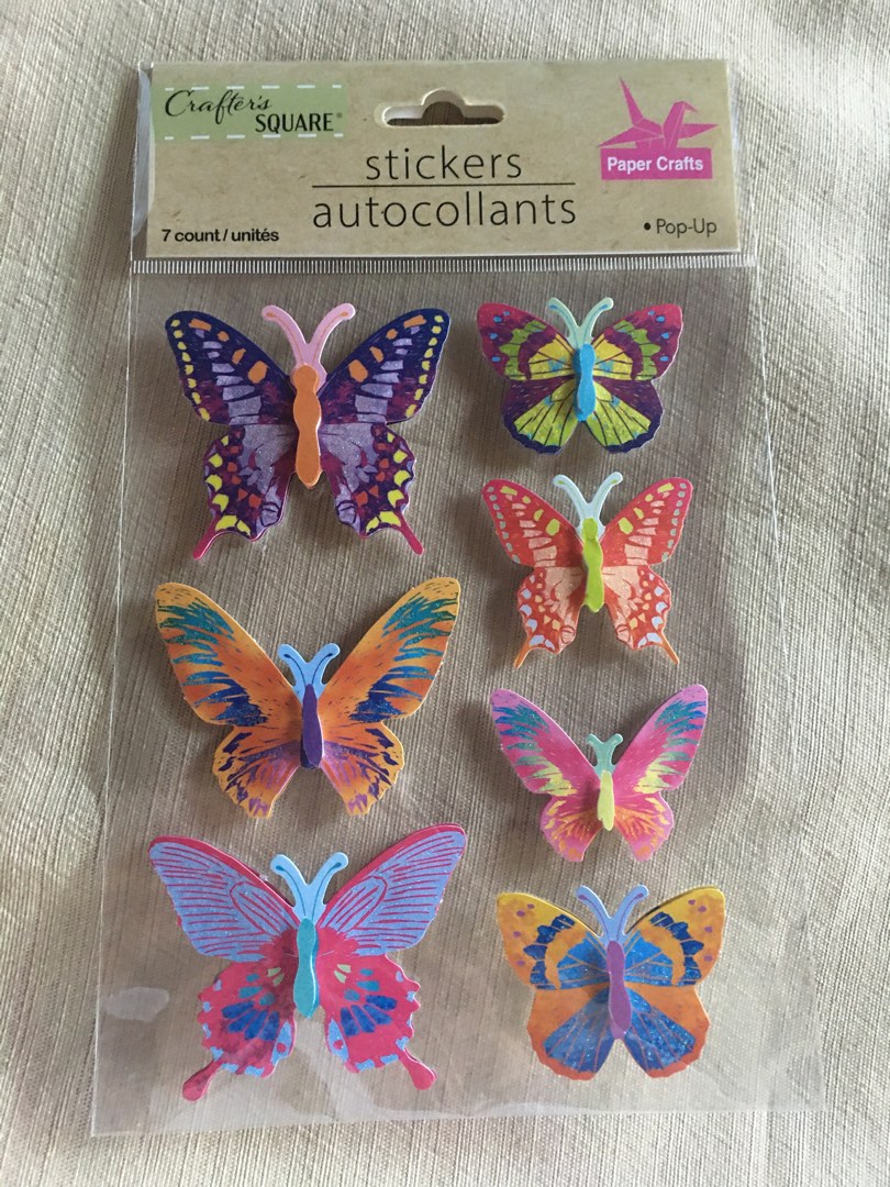 Crafter's Square PopUp Butterfly Stickers on Carousell