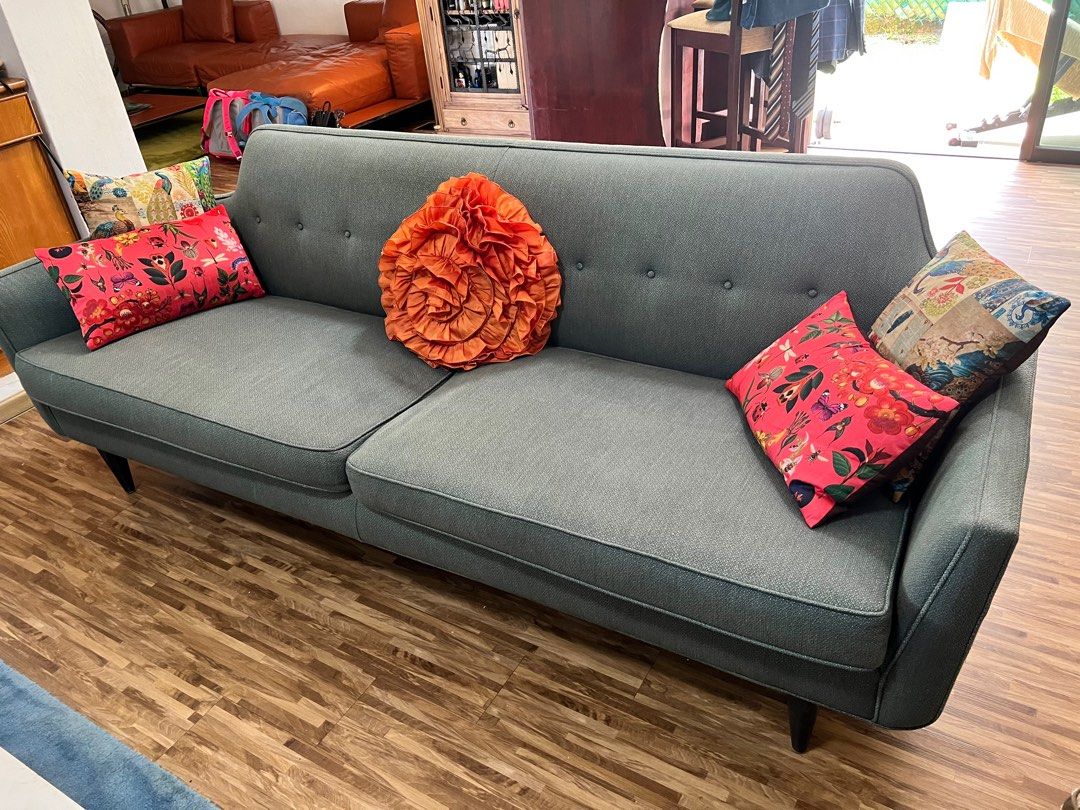 Crate and Barrel 3 Seater Sofa, Furniture & Home Living, Furniture