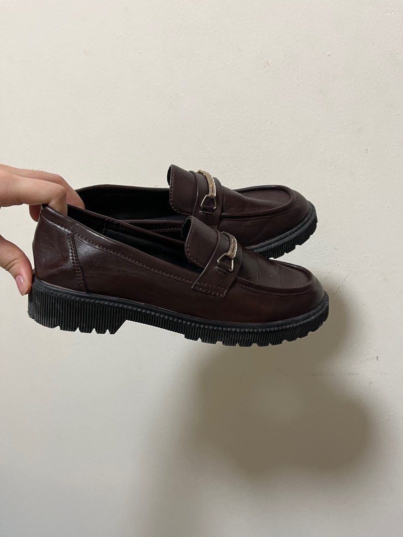 women's dark brown loafers