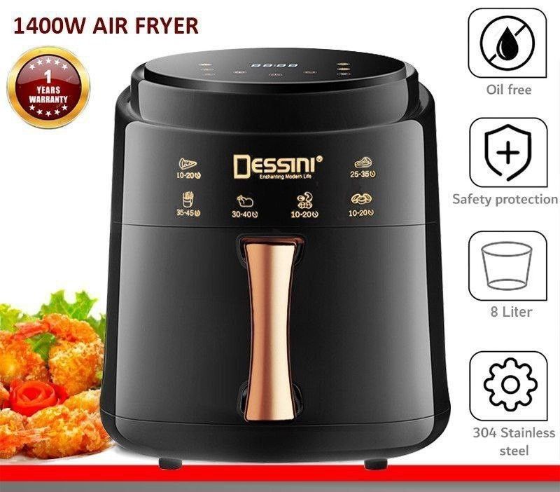 DESSINI 8L 1400W ELECTRIC AIR FRYER TV Home Appliances Kitchen