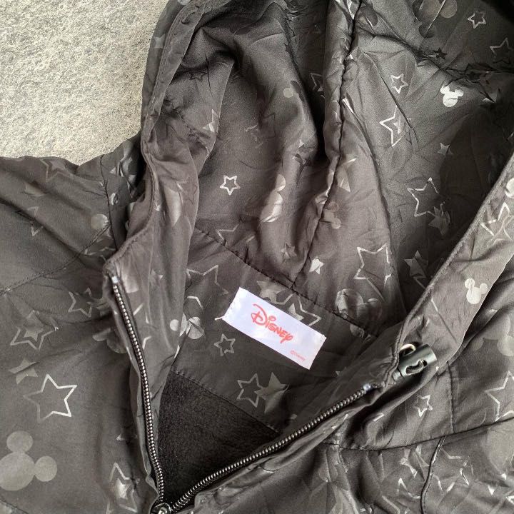 Disney mickey mouse zip nylon hoodie, Fesyen Pria, Pakaian , Baju