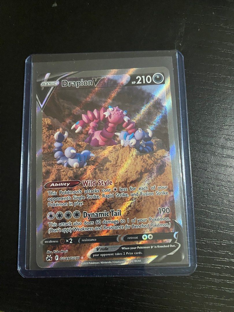 Drapion V GG49 Pokemon Crown Zenith CZ Galarian Gallery TCG Card, Hobbies &  Toys, Toys & Games on Carousell