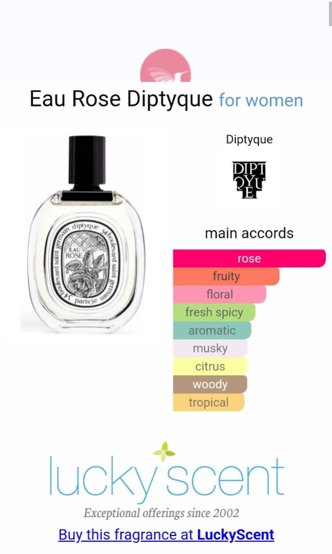 Eau Rose Eau De Toilette 100ml by DIPTYQUE Original Tester Eropa