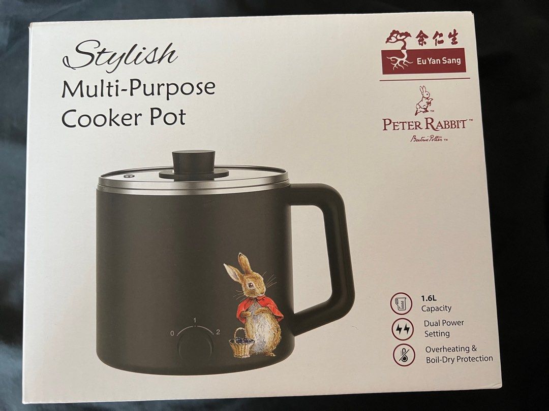 Eu Yan Sang 1.6L Multi-Purpose Cooker Rabbit Pot (Black), Furniture ...