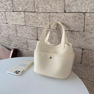 French Handbag Slingbag Pouch Handle Minimalist Leather Plain Tas Jinjing Selempang Minimalis Kulit Sintetis Polos Wanita by Diosvolt (Ori-Import)