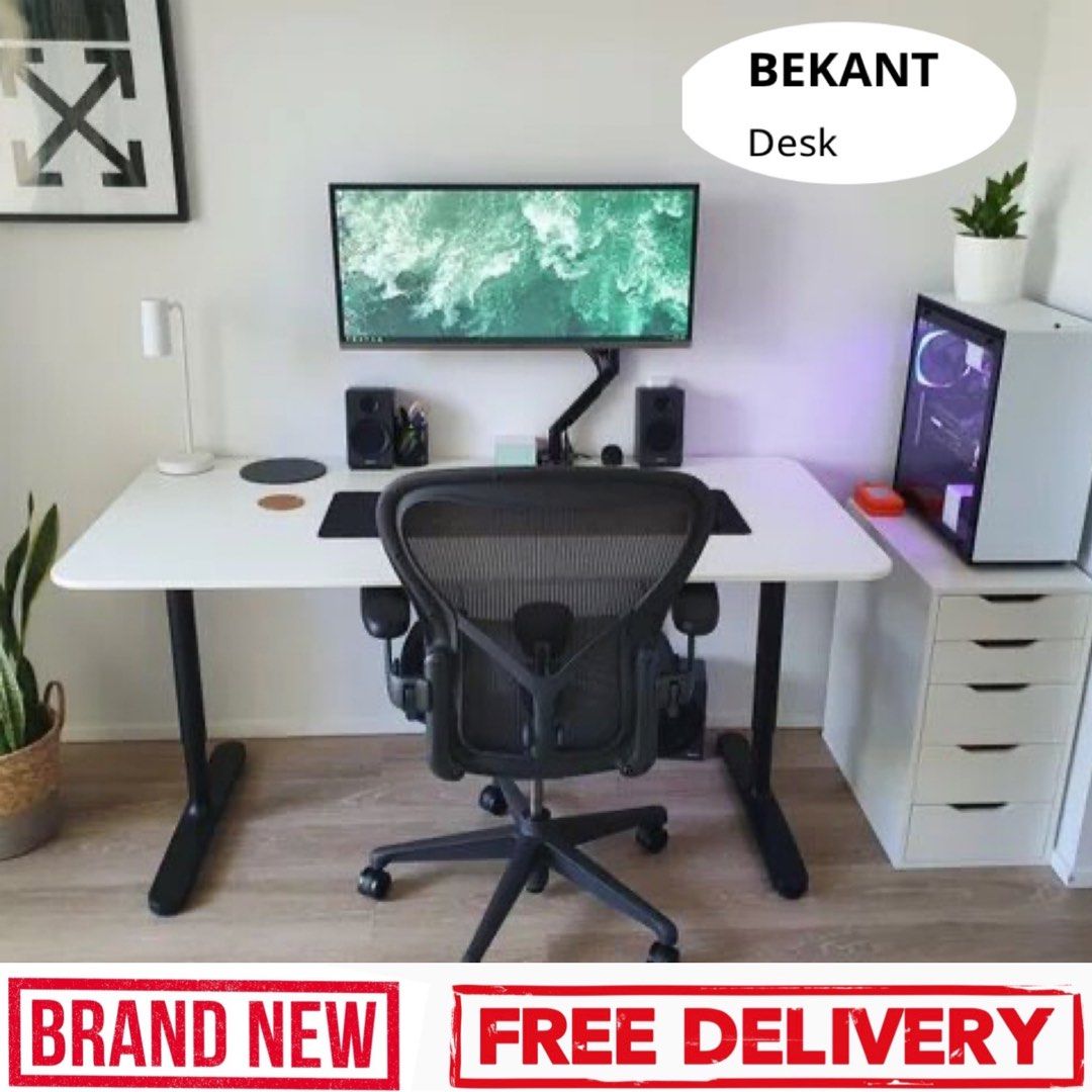 Gaming desk office desk ikea Kullen Alex baggebo billy brimnes