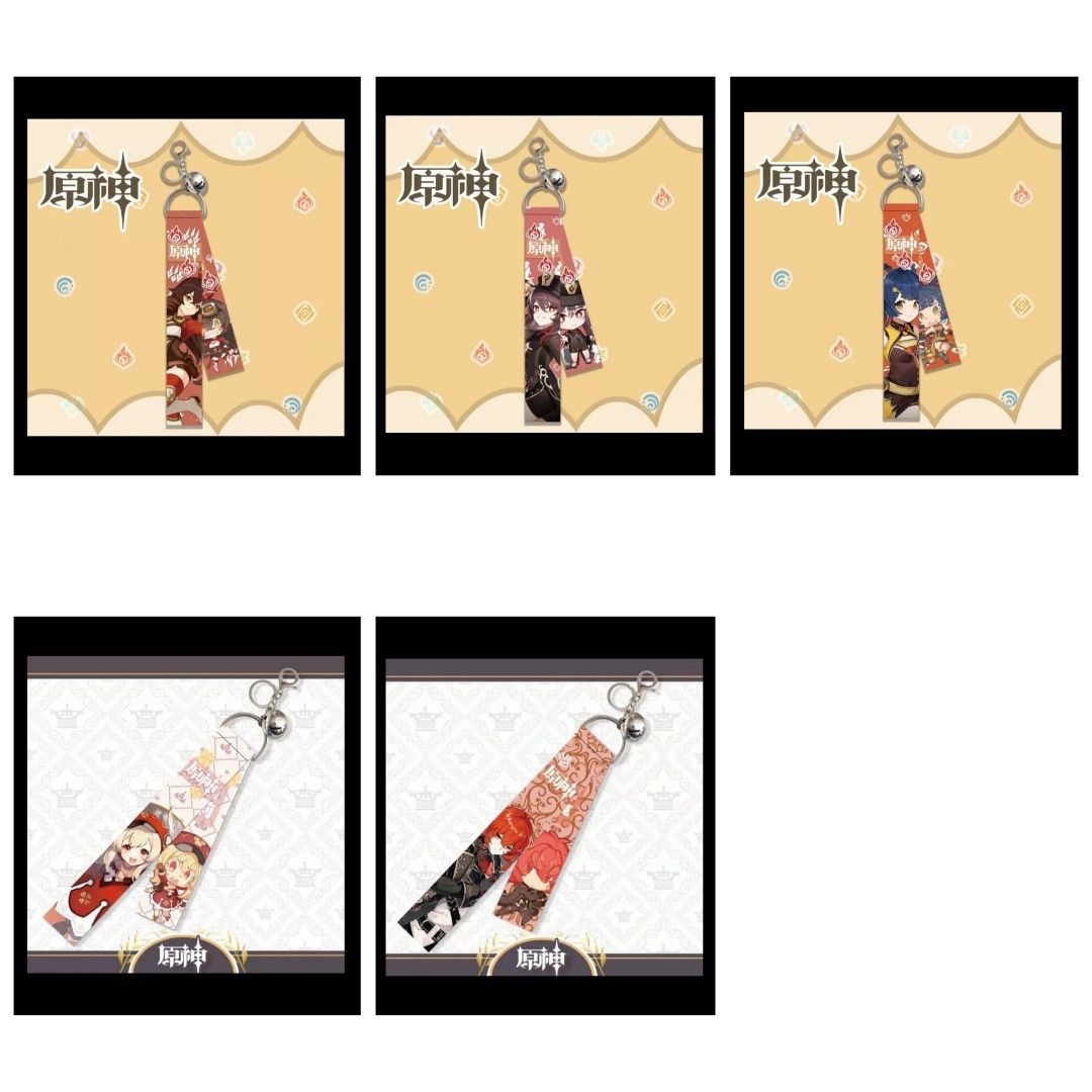 [Genshin] Character Keyholder Strap (PreOrder) Pyro Hydro Cryo Elrctro