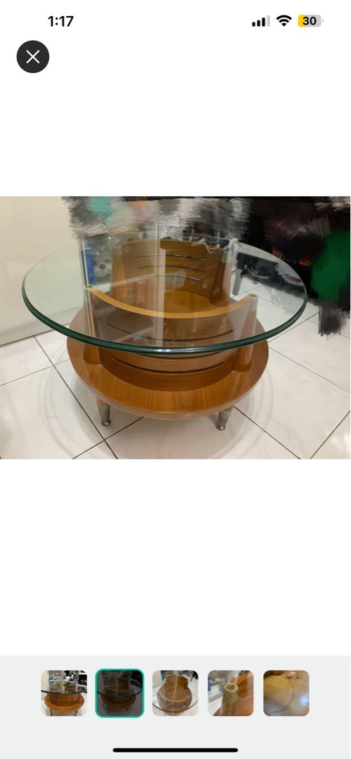 Available Glass top ONLY replacement, Furniture & Home Living