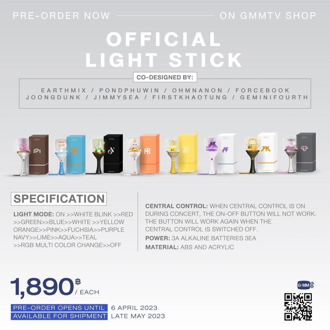 GO Preorder] (LAST CALL!) GMMTV official Light stick (EarthMix