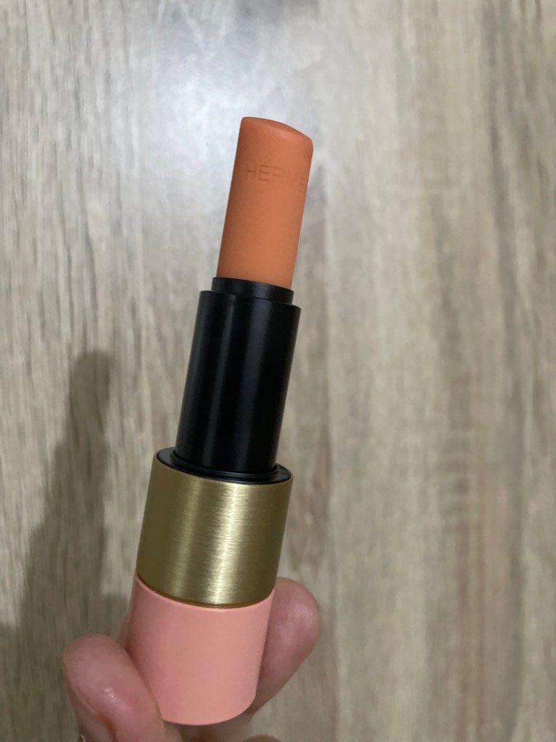 Hermes Lip Balm (Tinted) (Category: Makeup) located in Santa Rosa. Submitted by gcruz0512 (Listing ID 1224103689, Image 2). Description: Pls see last photo for shade. Bought Feb 2023 at Rustan's Makati. With box and protective cloth. Used thrice (max).