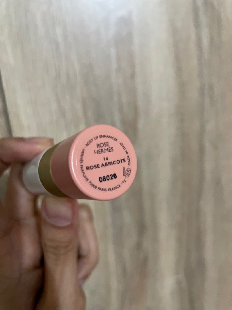 Hermes Lip Balm (Tinted) (Category: Makeup) located in Santa Rosa. Submitted by gcruz0512 (Listing ID 1224103689, Image 3). Description: Pls see last photo for shade. Bought Feb 2023 at Rustan's Makati. With box and protective cloth. Used thrice (max).
