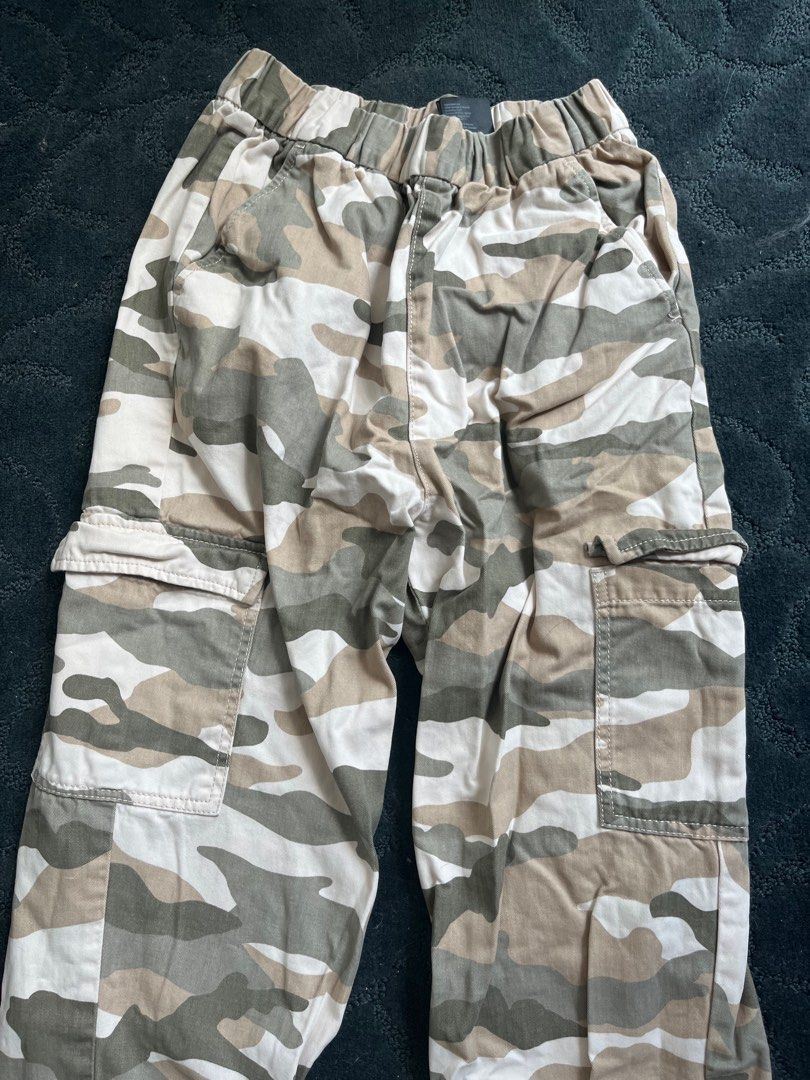 Army Woodland Camo Pants - UK 8 - Blue 17 Vintage Clothing