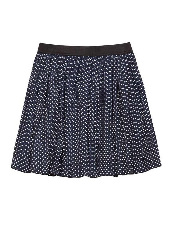 H&M Divided Pleated Mini Skirt (Polka Dots) (Category: Skirts) located in Baguio. Submitted by jia_declutters (Listing ID 1223983092, Image 2). Description: h&m divided mini skirt with pleats L: 15 inches W: 26-32 (stretchable) .