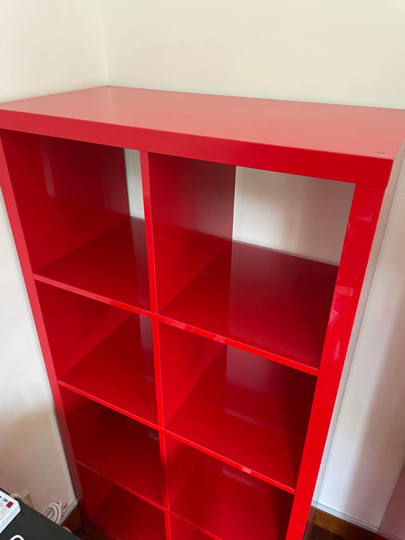 IKEA Kallax Shelving Unit Red, Furniture & Home Living, Furniture