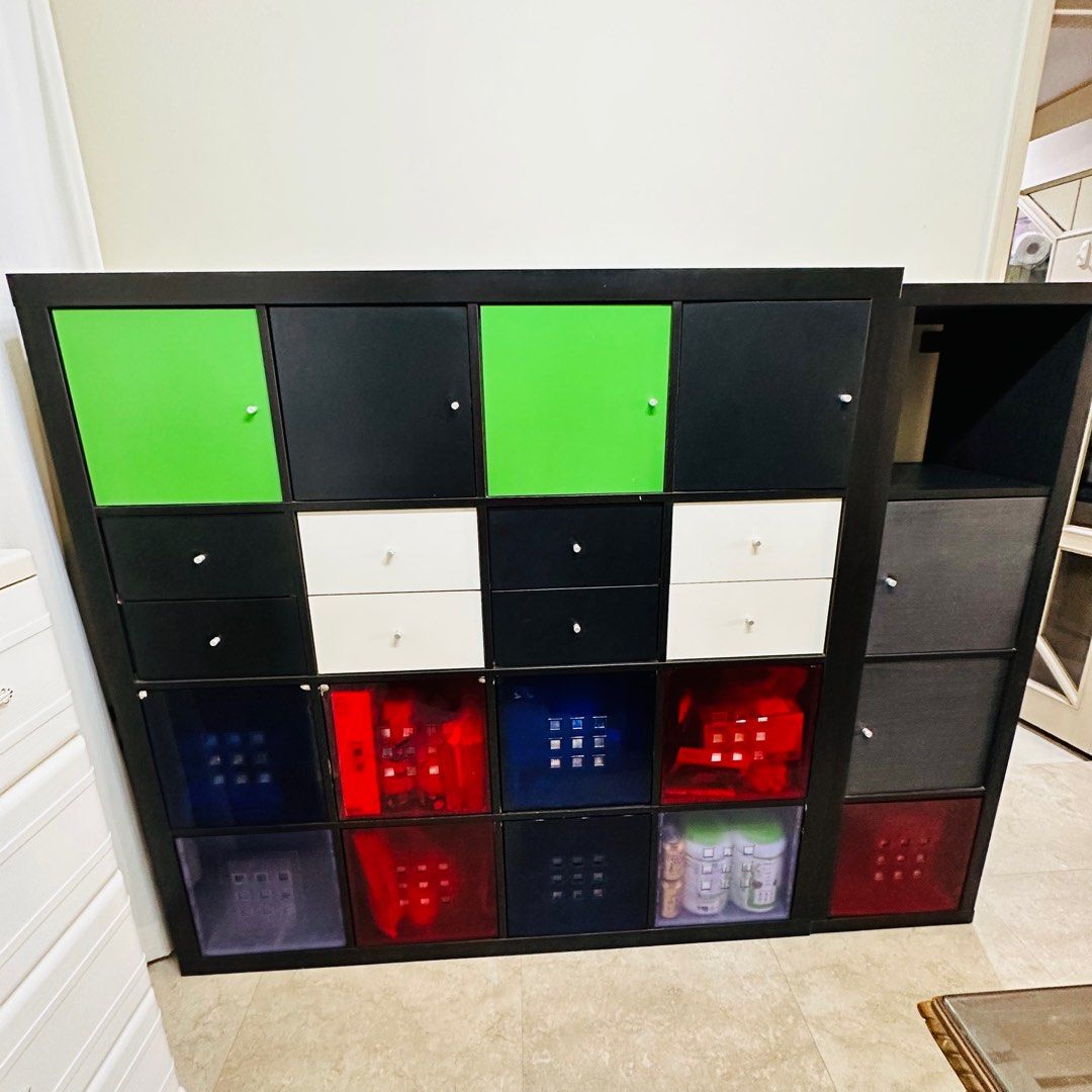 Ikea Expedit 4x4 and Kallax 4x1 Shelving Units, Furniture & Home Living