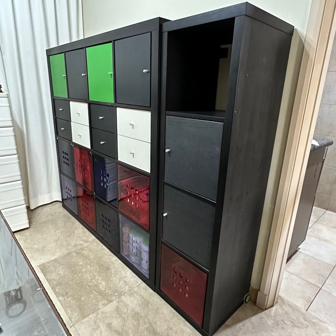 Ikea Expedit 4x4 and Kallax 4x1 Shelving Units, Furniture & Home Living