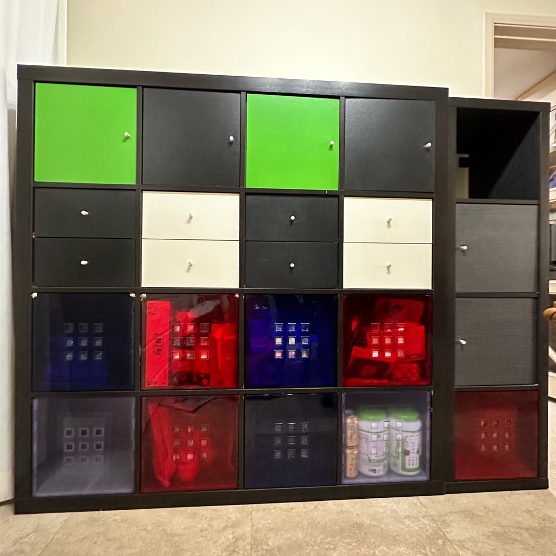 Ikea Expedit 4x4 and Kallax 4x1 Shelving Units, Furniture & Home Living