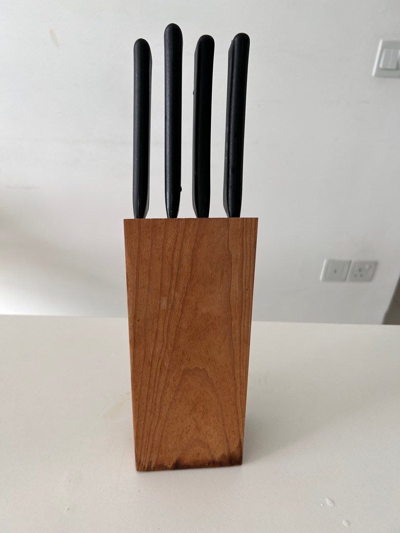 IKEA knife set + knife block, Furniture & Home Living, Kitchenware