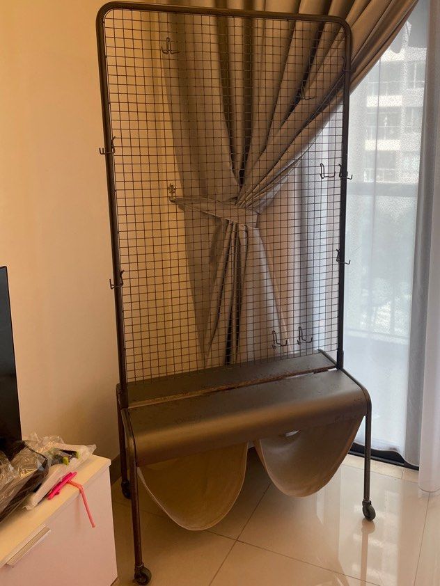 Preloved IKEA Veberod Room Divider rustic industrial rack, Furniture