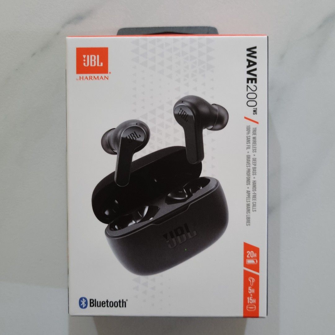 JBL Wave 200TWS - Black, Audio, Earphones on Carousell