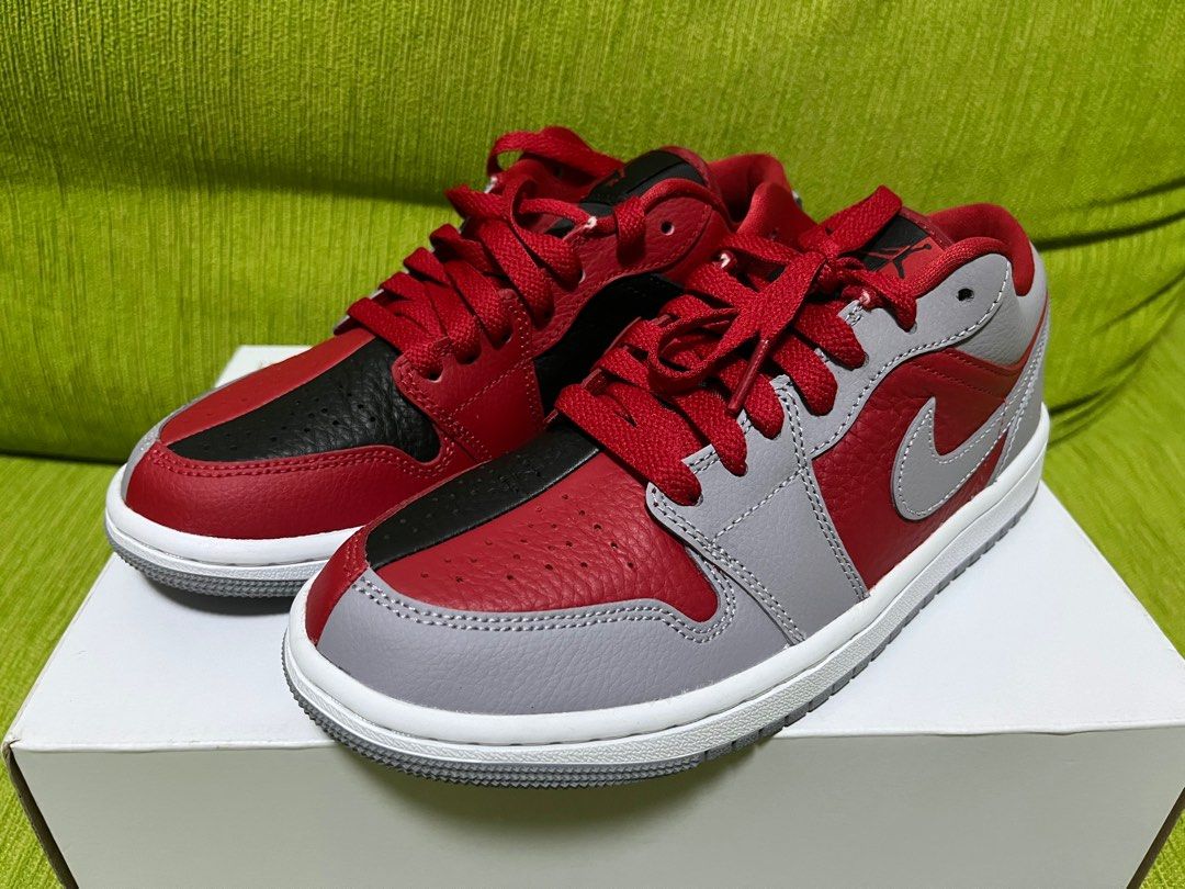 Jordan 1 Low Wmns Split Gym Red Rouge Grey US 6.5 UK4