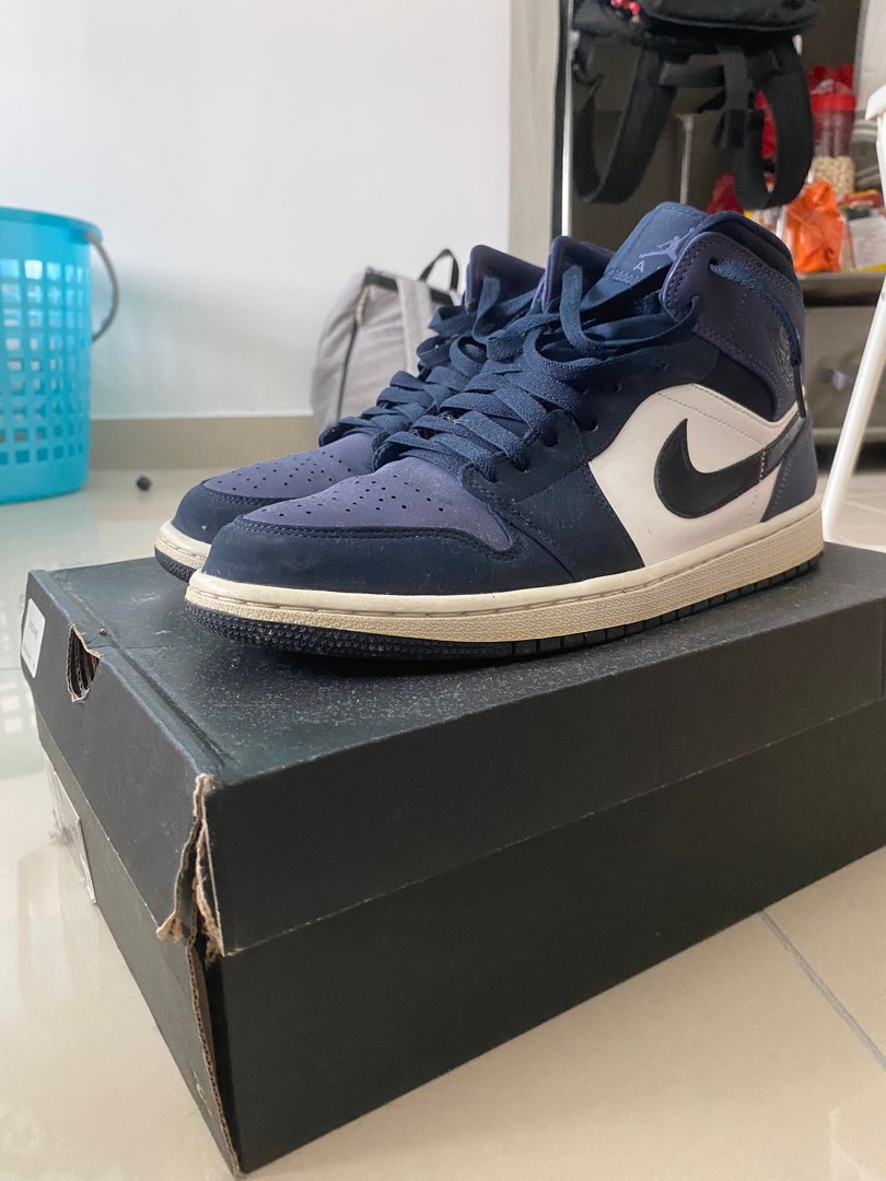 jordan 1 obsidian sanded purple on feet