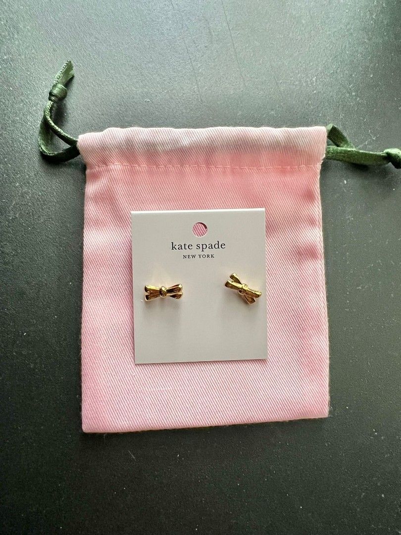Kate spade pink new arrivals bow earrings