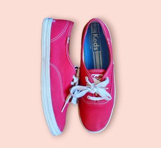 Keds Champion Canvas Shoes || Womens Red Sneakers
