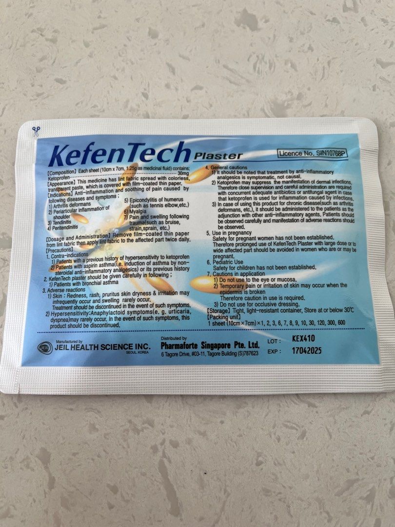 Kefentech Plaster, Health & Nutrition, Medical Supplies & Tools on ...