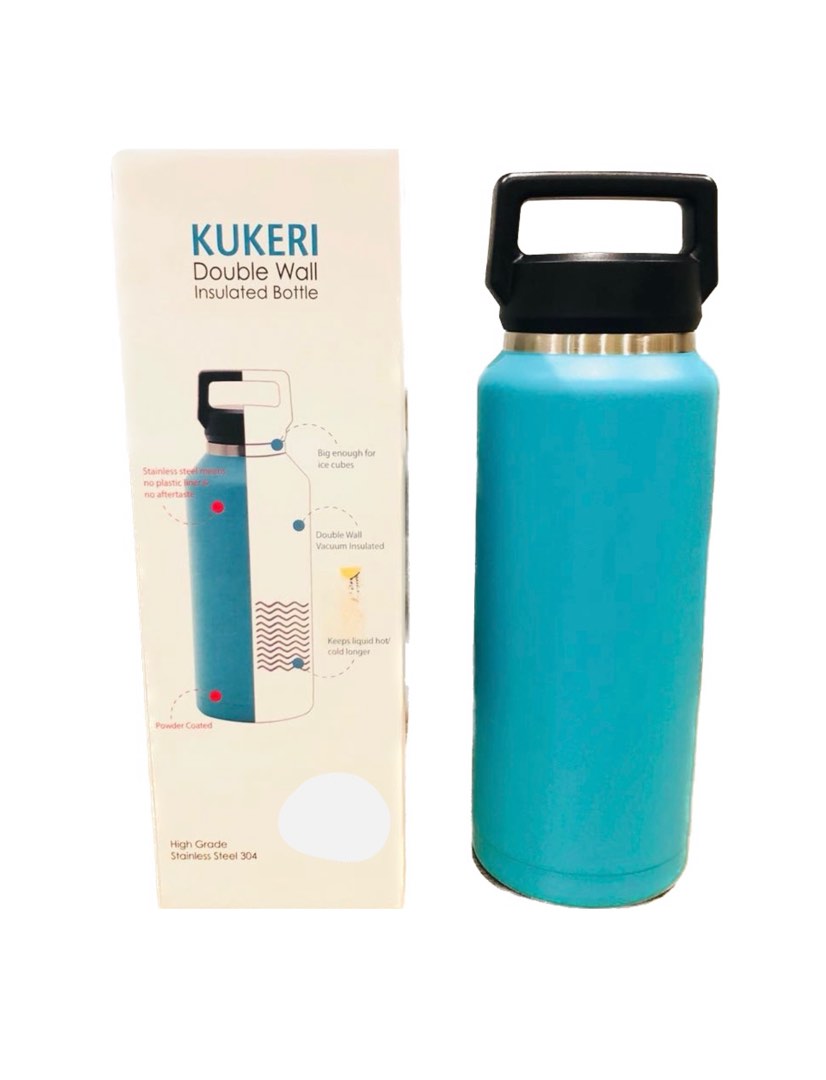 KUKERI Double Wall Insulated Bottle Stainless Steel, Furniture & Home