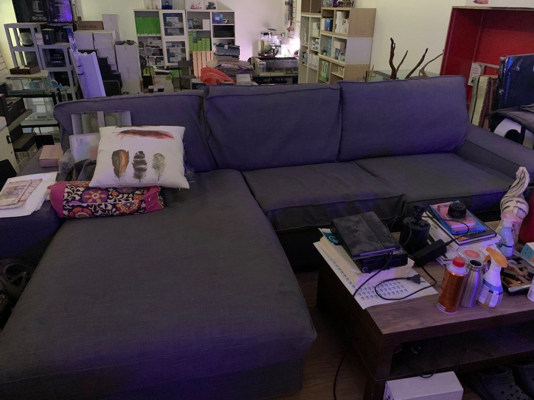 L shaped sofa from ikea, Furniture & Home Living, Furniture, Sofas on