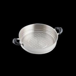 La Gourmet 32cm Stainless Steel Steamer Insert (FREE SOLID METAL MASHER AND SIFTING SPOON)