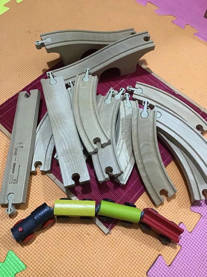 LARGE IKEA WOODEN TRAIN SET on Carousell