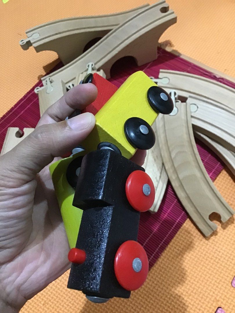 LARGE IKEA WOODEN TRAIN SET on Carousell