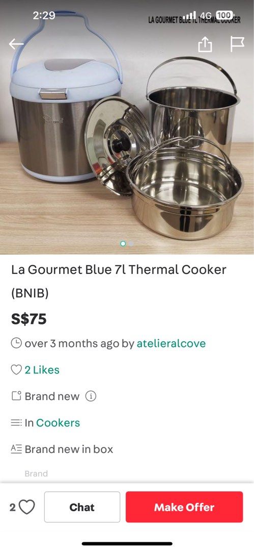 La Gourmet 7L Thermal pot, TV & Home Appliances, Kitchen Appliances ...