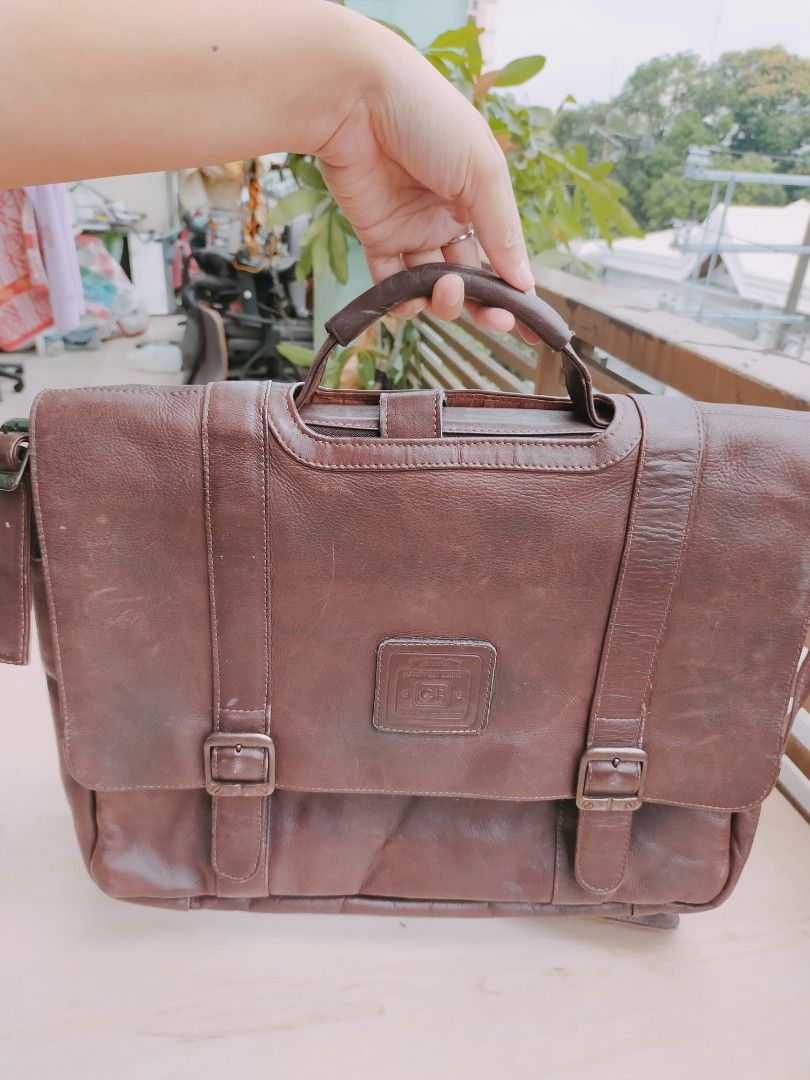 Geoffrey beene leather bag top