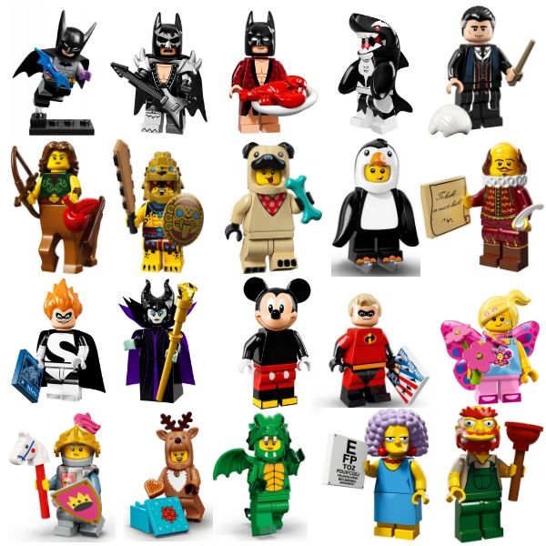 Lego Percival Graves Lobster Lovin Batman Glam Metal Orca Centaur Ancient Warrior Pug Costume Guy Penguin Boy William Shakespeare Disney Syndrome
