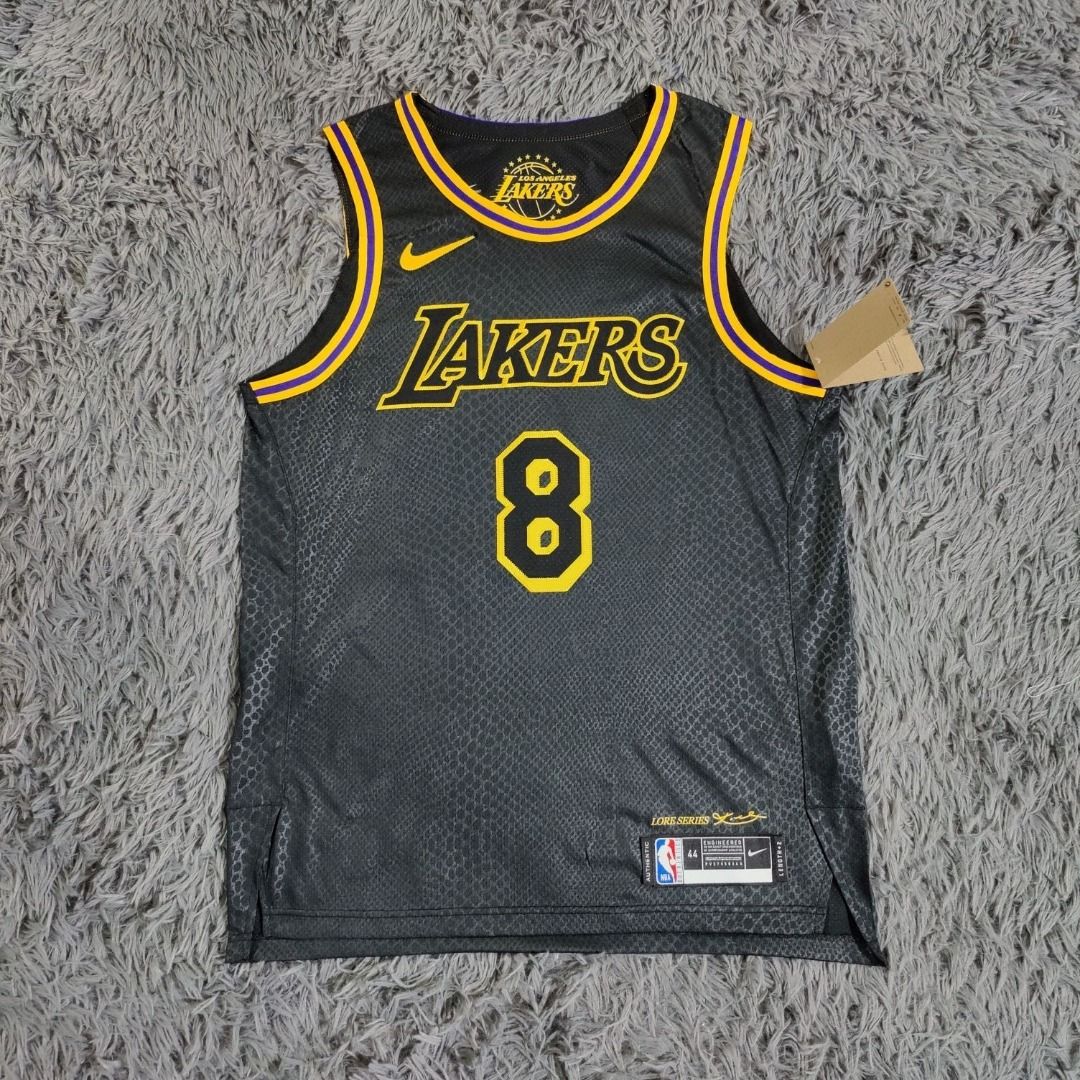 Limited Edition Black Mamba Snake Skin Lore Series Dual Number 8 24 Kobe Bryant NBA Authentic jersey