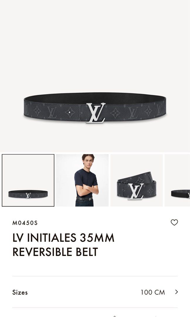 Louis Vuitton Belt Size Chart