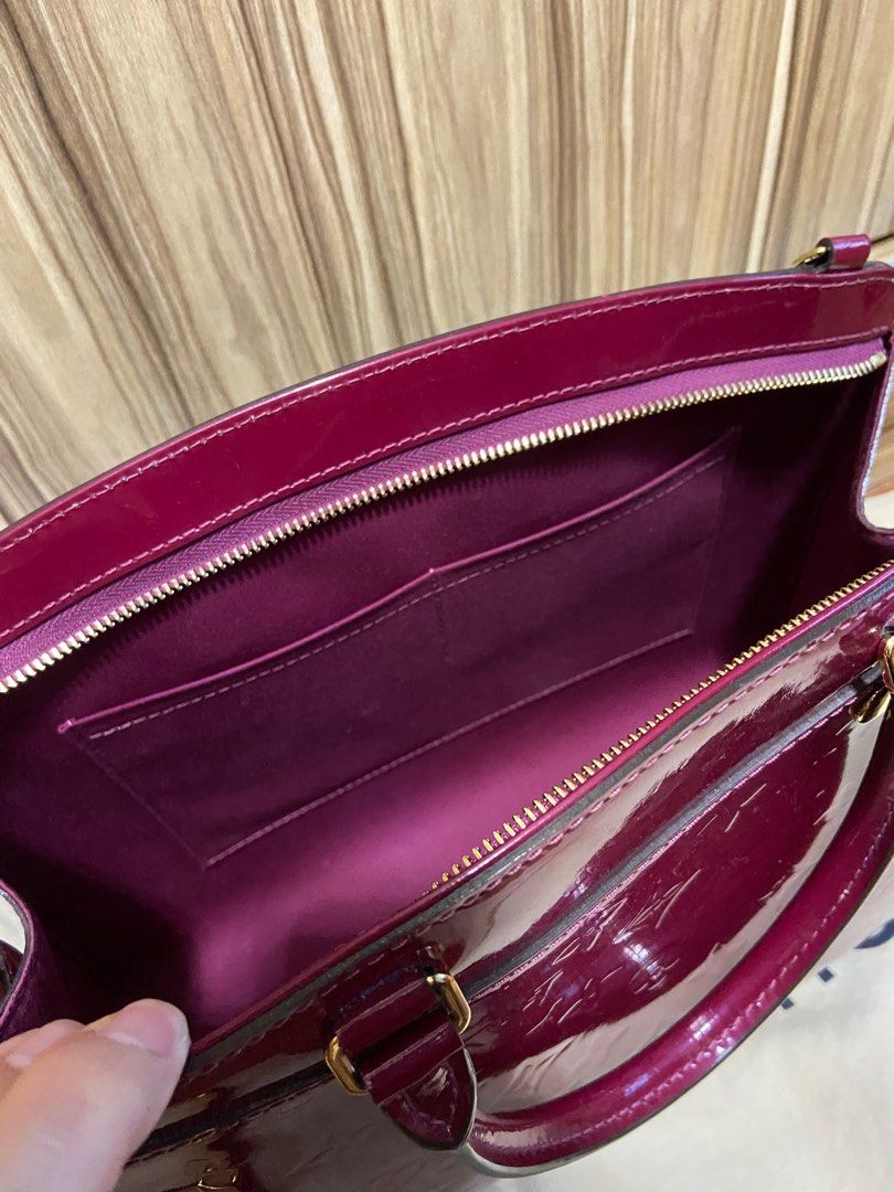 Louis vuitton burgundy patent leather bag clearance