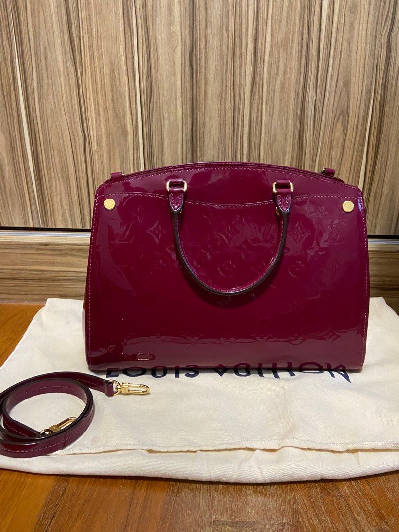 LOUIS VUITTON Brea MM NM Monogram Vernis Shoulder Bag Magenta-US