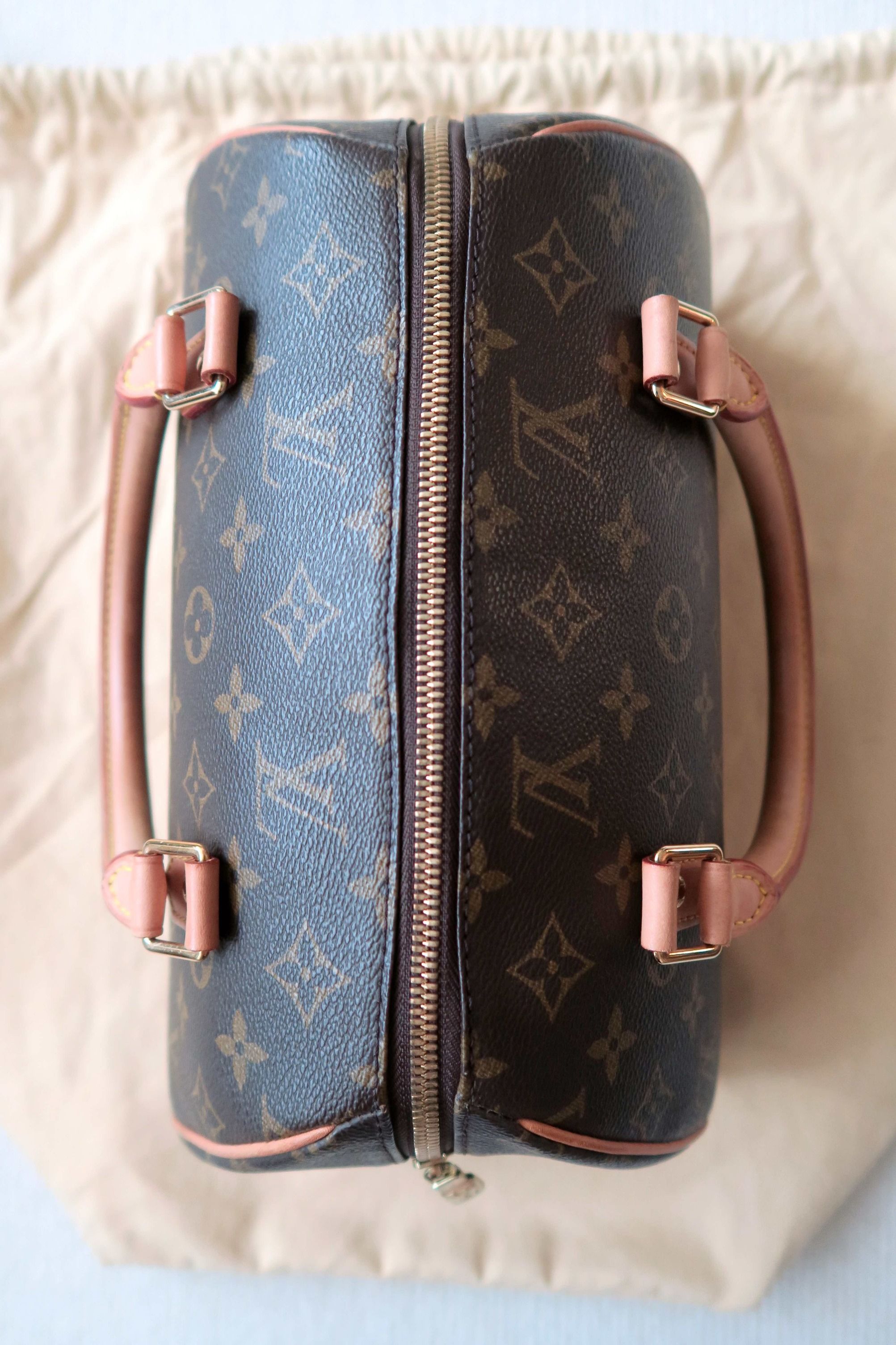 Louis Vuitton Ebene Monogram Coated Canvas Petite Valise Top Handle Trunk Bag Gold Hardware, 2022 (Like New)