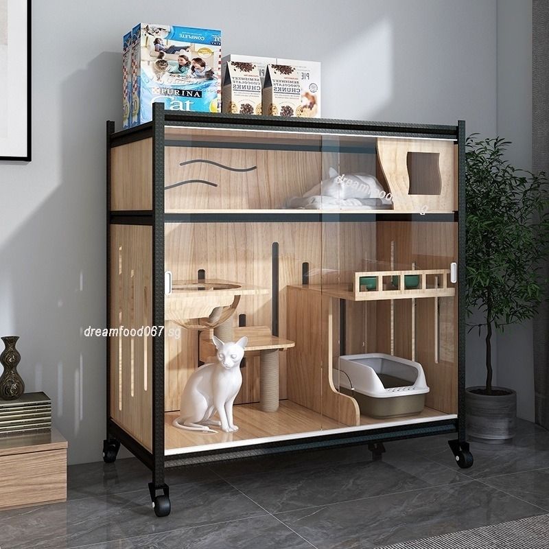 Double decker cat cage best sale