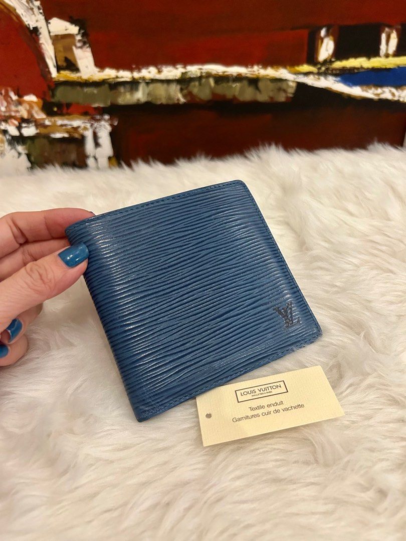 Louis Vuitton, Bags, Lv Blue Epi Wallet