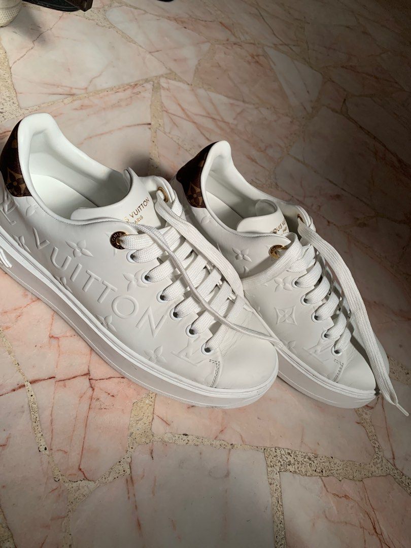 From Hong Kong】Louis Vuitton LV Time Out Sneakers Genuine Leather