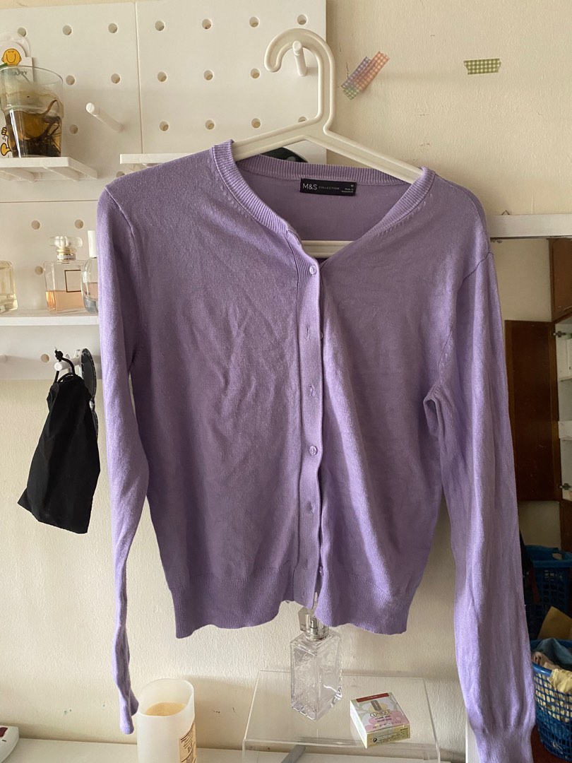 Marks and spencer purple on sale cardigan